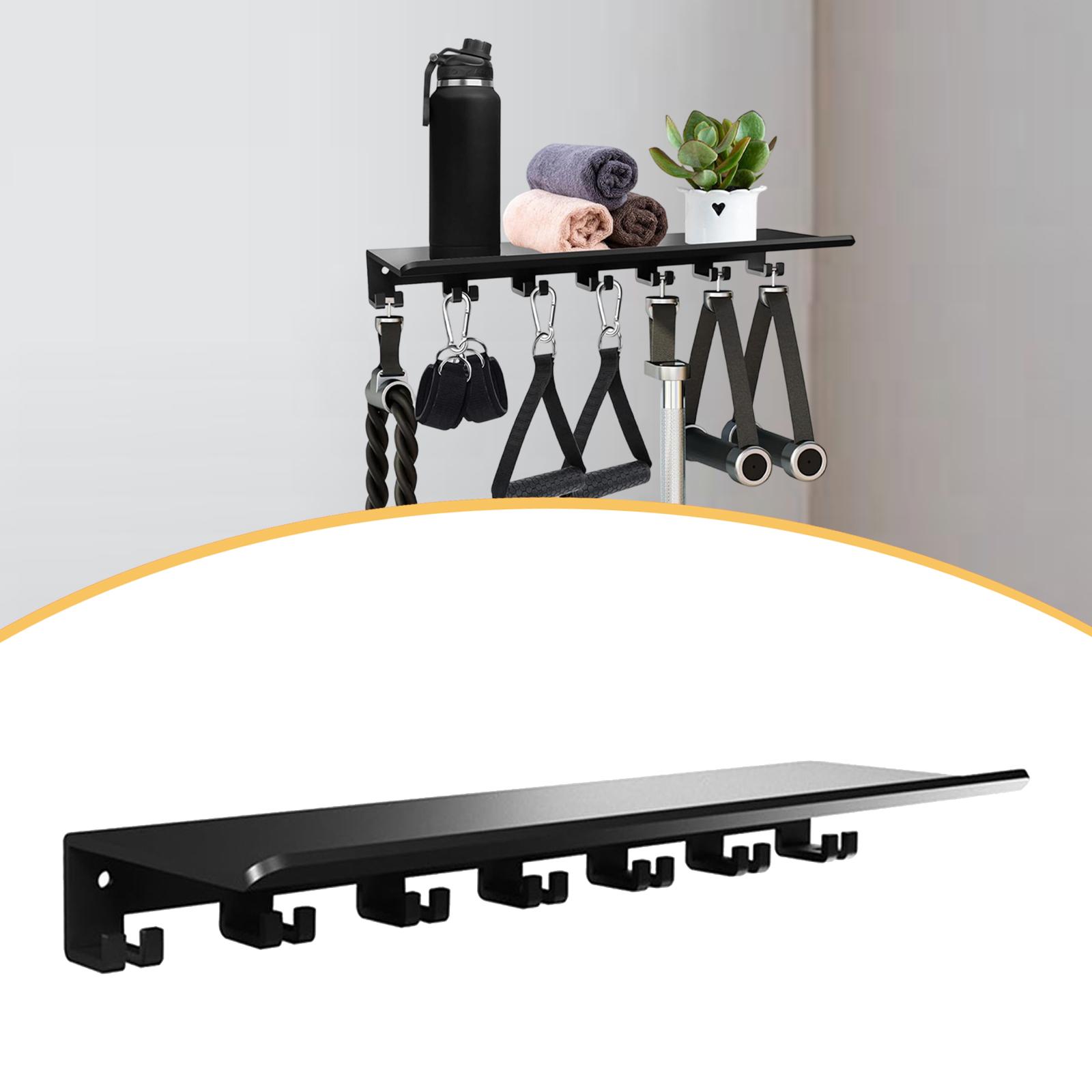 Home Gym Organization - 후크가 있는 플로팅 선반, 금속 선반