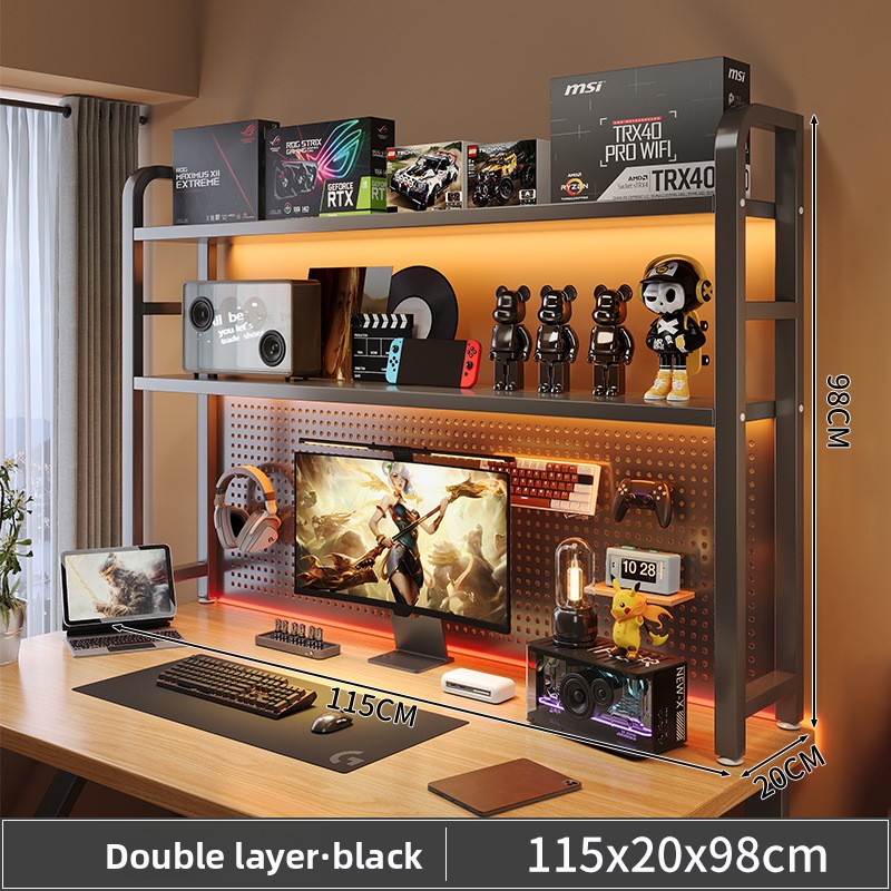 Home Gym Organization - 견고한 책꽂이 데스크탑 단철 홀보드 다층