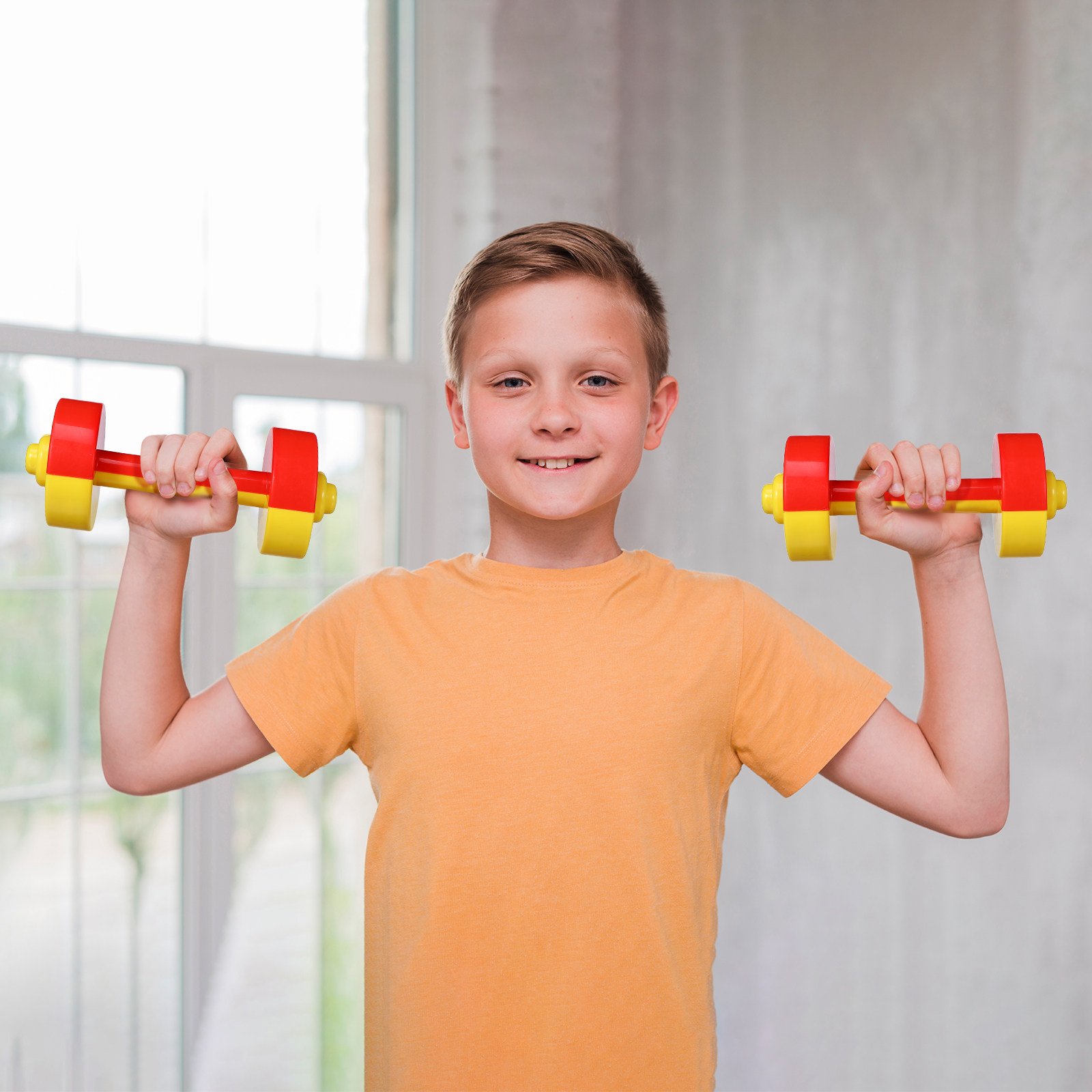Home Gym For Kids - 1 쌍 어린이 플라스틱 덤벨 바벨