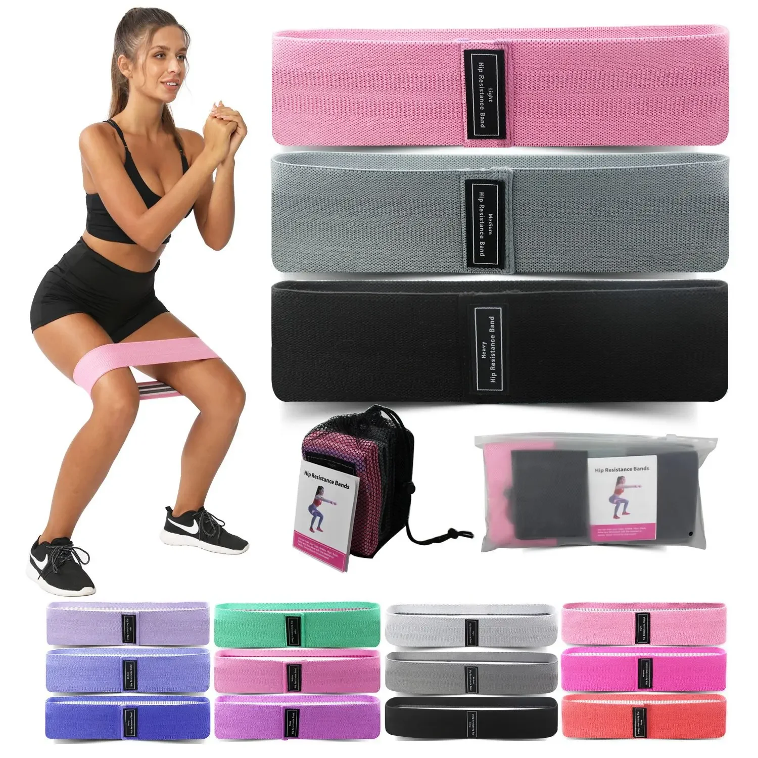 Home Gym Organization - 1/2/3PCS 탄성 밴드 피트니스 저항 밴드