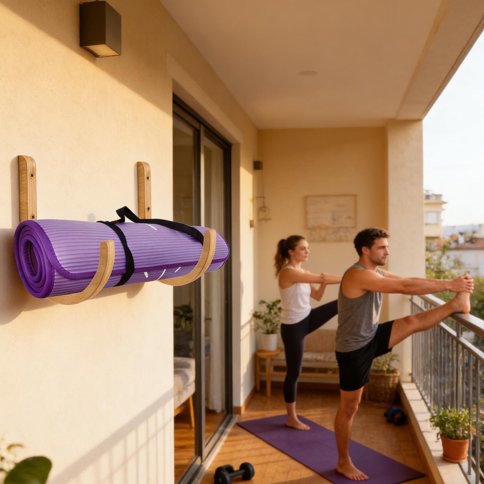 요가 매트 정리대 2개 나무 재질 나사 포함 요가 매트 - Home Gym Yoga Storage 리뷰 및 가격