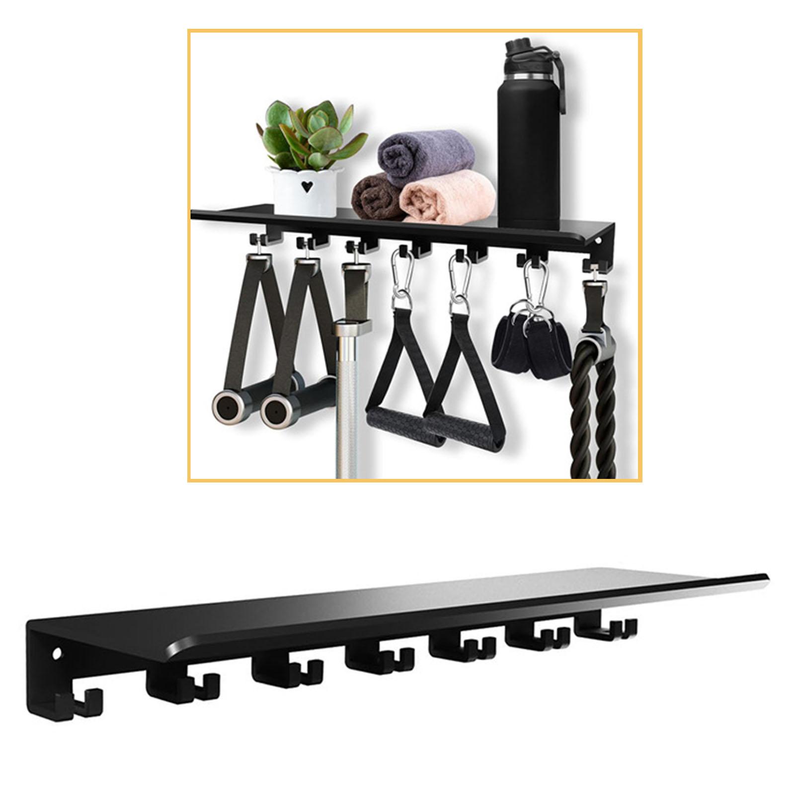 후크가 있는 플로팅 선반, 금속 선반 수납 랙 홀더,  - Home Gym Organization 리뷰 및 가격