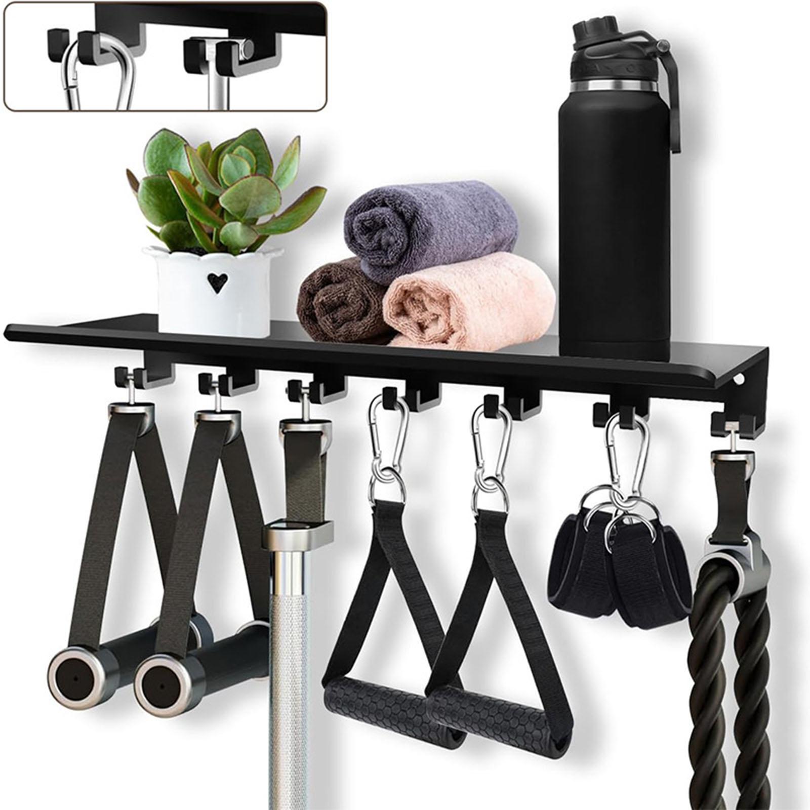 후크가 있는 플로팅 선반, 금속 선반 수납 랙 홀더,  - Home Gym Organization 리뷰 및 가격