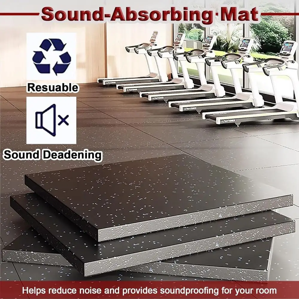 40x40인치 인터로킹 바닥 타일 - 체육관 충격 방지 - Home Gym Rubber Flooring 리뷰 및 가격