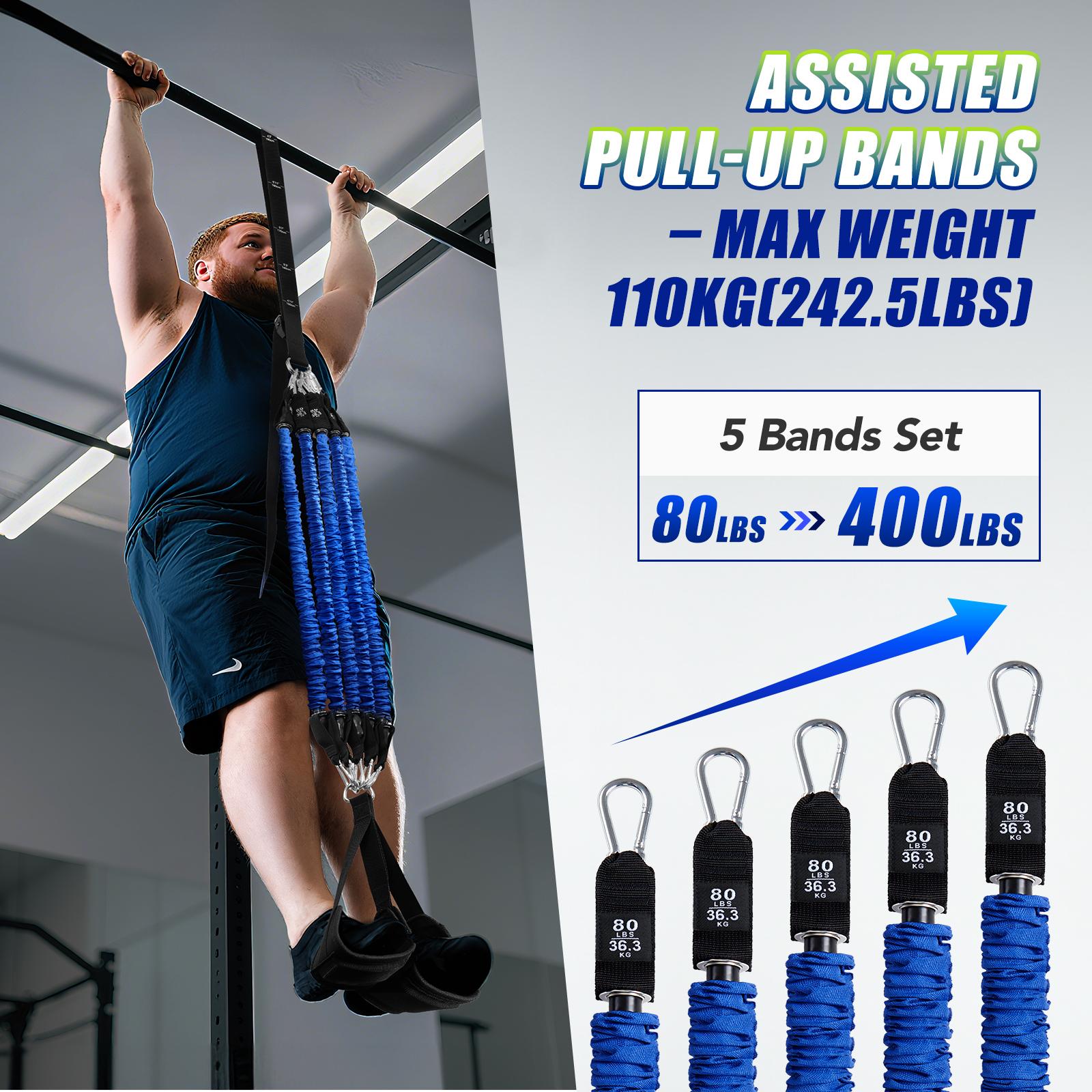 헤비 듀티 풀업 어시스트 밴드 세트 4x80lbs 조절 - Home Gym Tunturi 리뷰 및 가격