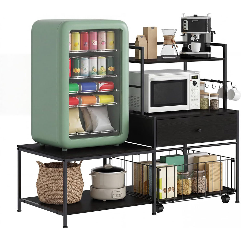 35.8인치 미니 냉장고 스탠드, 수납공간과 금속 서랍 - Home Gym Organization 리뷰 및 가격