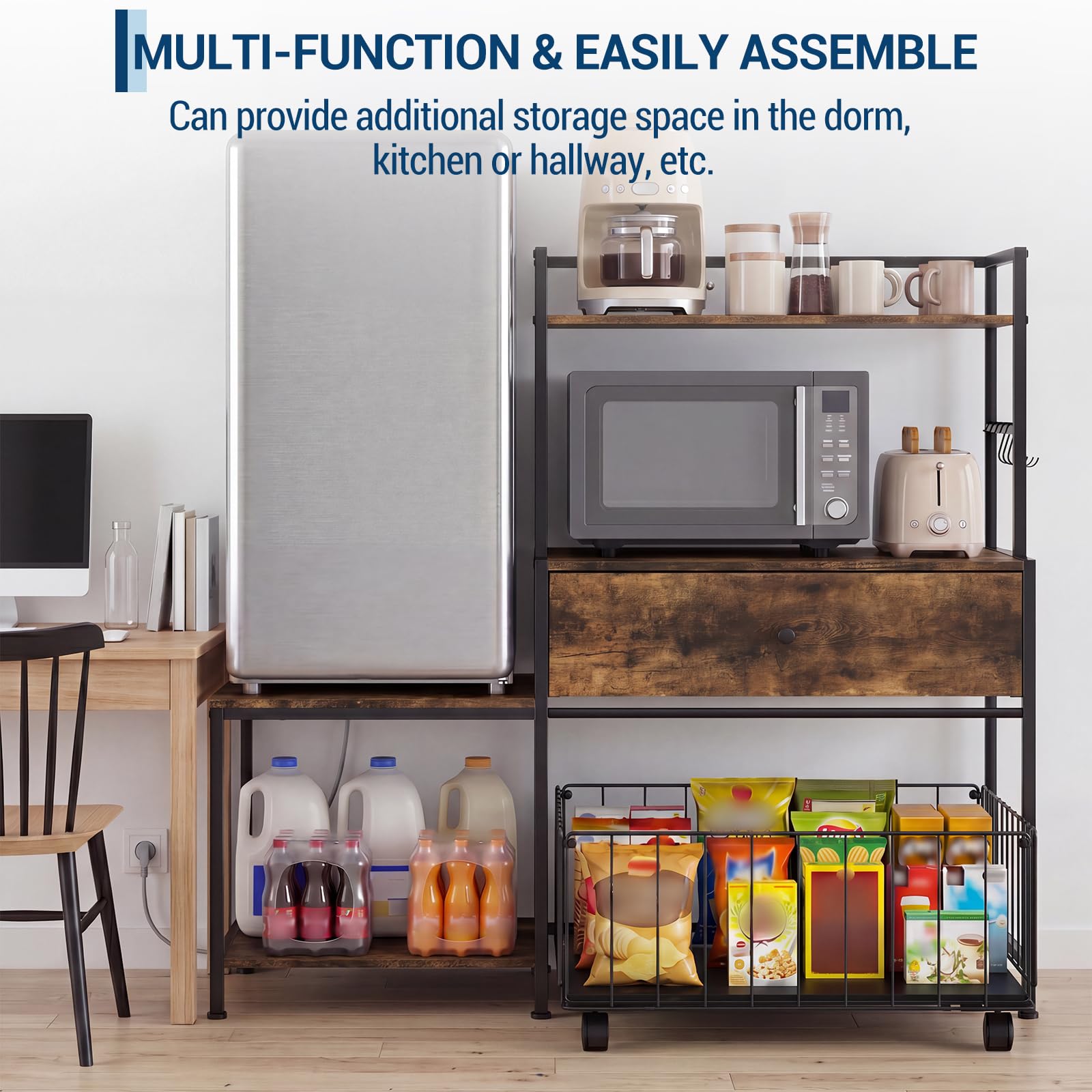 35.8인치 미니 냉장고 스탠드, 수납공간과 금속 서랍 - Home Gym Organization 리뷰 및 가격