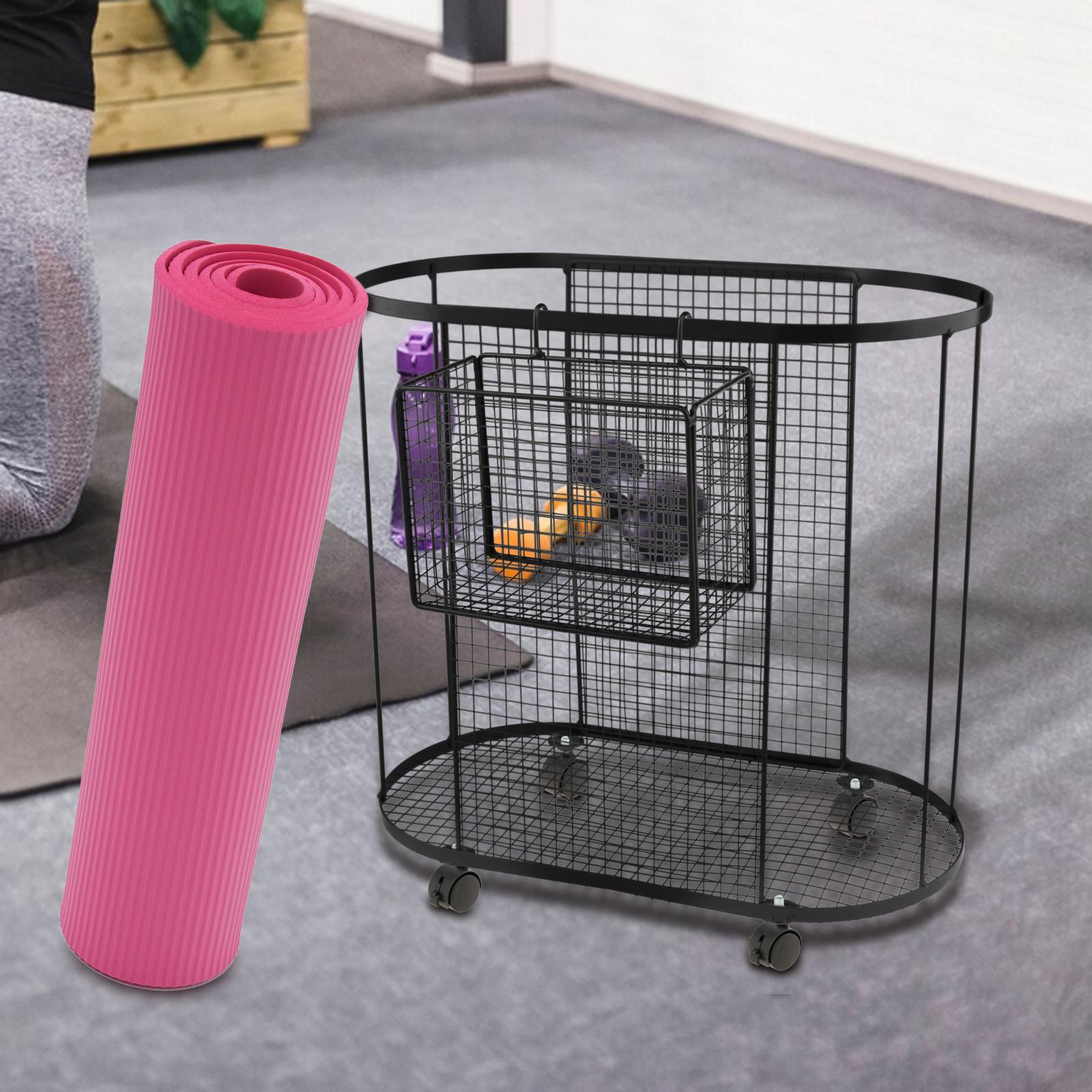 바퀴 달린 메탈 짐 정리대, 홈짐 운동기구 보관 랙 ( - Home Gym Yoga Storage 리뷰 및 가격