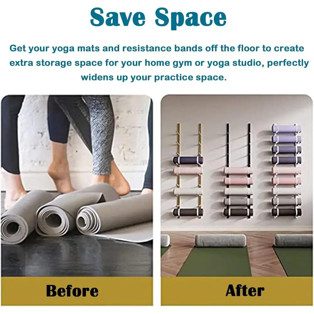 벽걸이형 메탈 짐 랙, 홈트레이닝용, 요가 매트 및 운 - Home Gym Yoga Storage 리뷰 및 가격