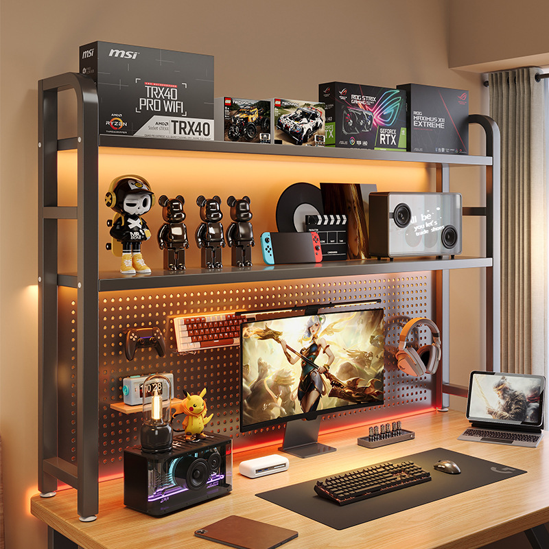 견고한 책꽂이 데스크탑 단철 홀보드 다층 수납 확장형  - Home Gym Organization 리뷰 및 가격