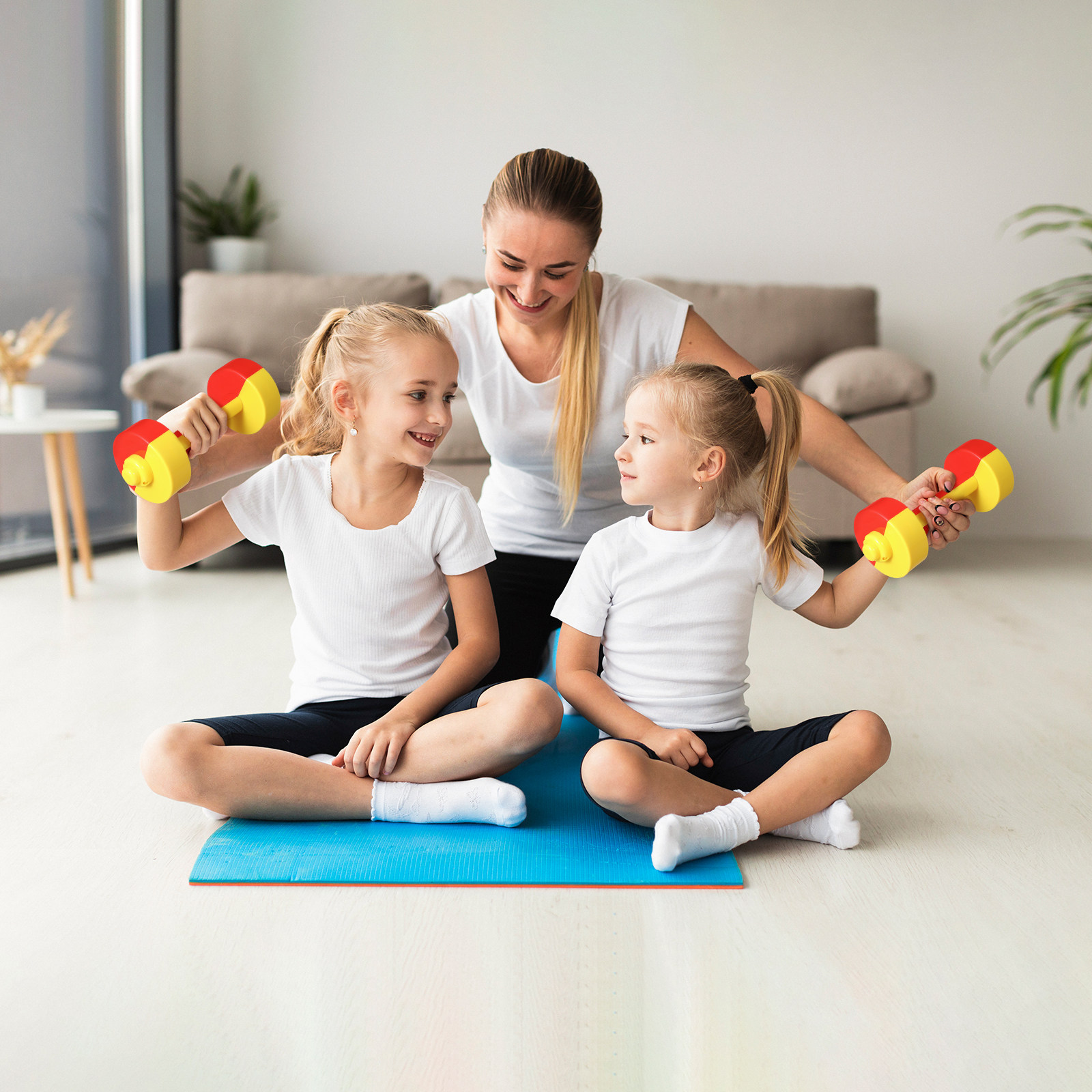 1 쌍 어린이 플라스틱 덤벨 바벨 어린이 피트니스 작은 - Home Gym For Kids 리뷰 및 가격