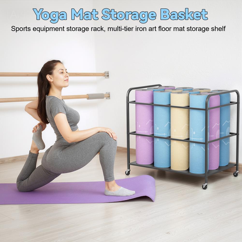 바퀴가 달린 요가 매트 보관 랙, 홈짐 운동기구 보관  - Home Gym Yoga Storage 리뷰 및 가격