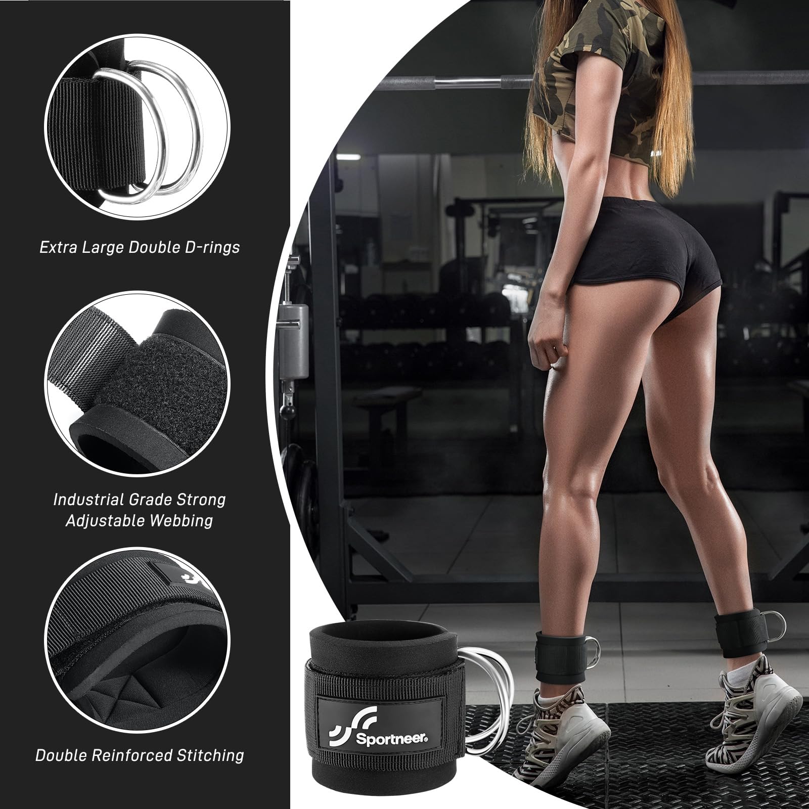 Sportneer 조정 가능한 발목 스트랩 케이블 기계 - Home Gym Tunturi 리뷰 및 가격