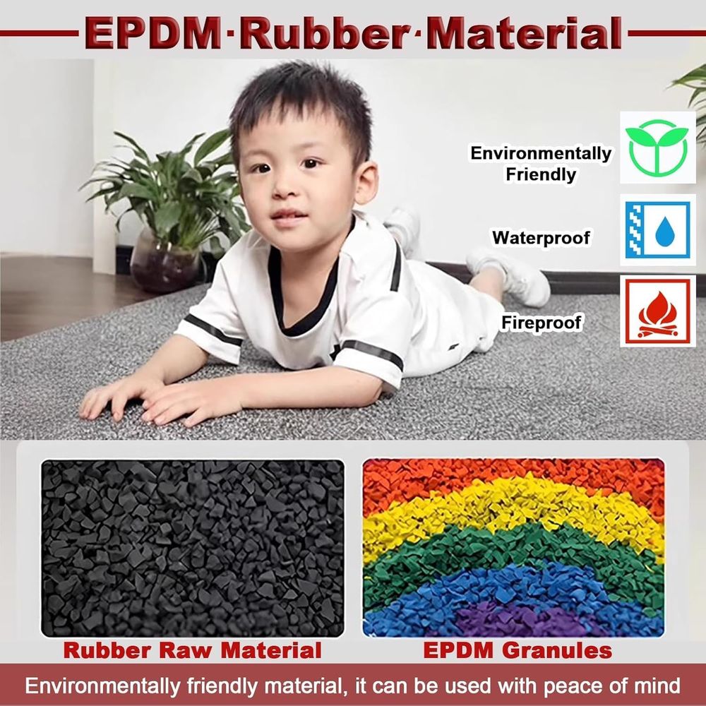 40x40인치 인터로킹 바닥 타일 - 체육관 충격 방지 - Home Gym Rubber Flooring 리뷰 및 가격